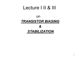 Transistor Biasing
