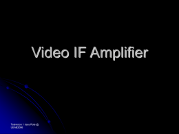 Video IF Amplifier
