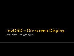 revOSD * On-screen Display