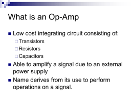 Operational Amplifiers