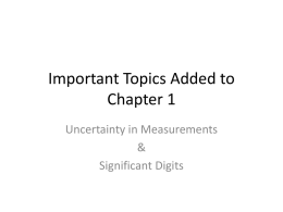 Topics added to chapter 1