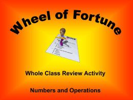5 Number and Operations Wheel PowerPoint