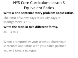 NYS Core Curriculum lesson 3 Equivalent Ratios