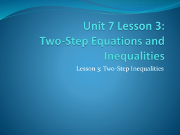 Unit 5 Lesson 1: Two