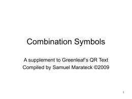 Powerpoint for combination symbols