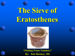 Sieve of Eratosthenes