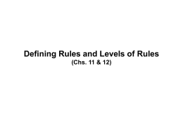 Rules - Lehigh CSE