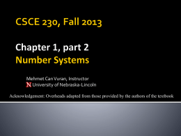 Chapter 1 - UNL CSE - University of Nebraska–Lincoln