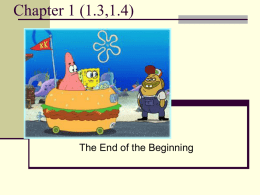 Chapter 1 (1.3,1.4,1.5)