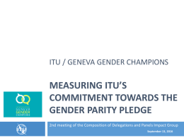 Measuring ITU`s commitment towards the gender parity plede