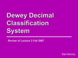 Review of 3rd Dewey Lecture