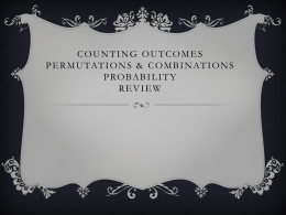 Probability Unit Notes