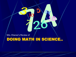 Math in Science ppt