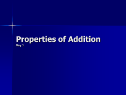 Properties of Addition PowerPoint Day 1