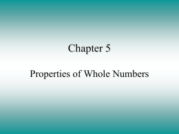 Chapter 5 Number Theory