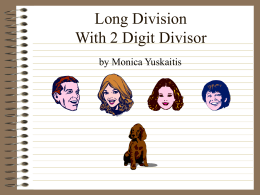 2 Digit Division - Lexington School District One