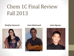 Chem 1C Final Review