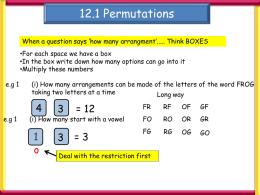 Permutations Learn how to calculate the number of