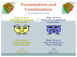 Permutation and Combination