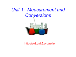 PPT: Measurement and Conversions