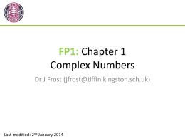 FP1: Chapter 1 Complex Negative