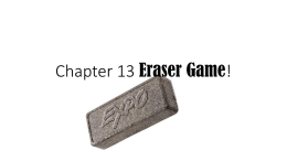 Chapter 13 Eraser Game!