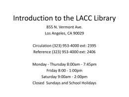 PPT Format - Los Angeles City College