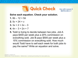 Solve Multi-step equations