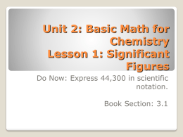 Multiplying and Dividing Sig Figs