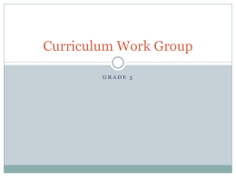 Curriculum Work Group
