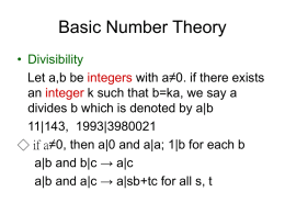 Basic Number Theory