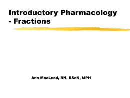 Introductory Pharmacology