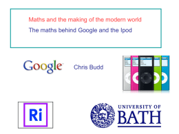 Maths and the making of the modern world