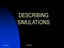 Describing a simulations