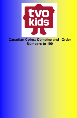 Canadian Coins: Combine and Order Numbers to 100