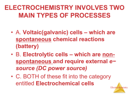 Chapter 20 electrochemistry powerpoint