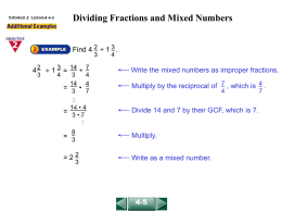 Dividing Fractions and Mixed Numbers (4