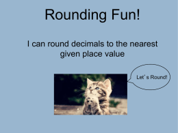 Rounding Fun!