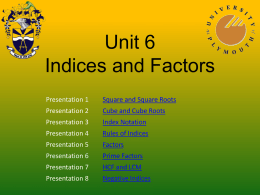 Unit 5 - Indices