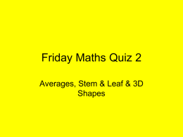 Friday Maths Quiz 2 - A Level Maths Help