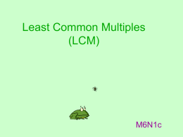 Least Common Multiples (LCM)