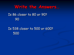 Write the Answers…