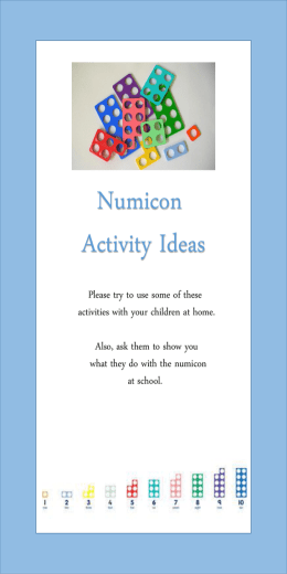 Numicon Activity Ideas for Parents