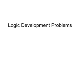 Logic Development Problems