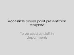 Accessible Power Point presentation template