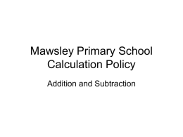 power point presentation - Mawsley Community Primary School
