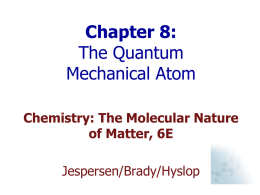 Chapter 8: Introduction to Quantum Mechanics