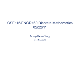 CS173: Discrete Math - University of California, Merced