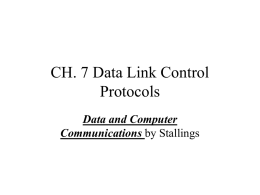 CH. 6 Data Link Control