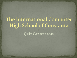 The International Computer High School of Constanta